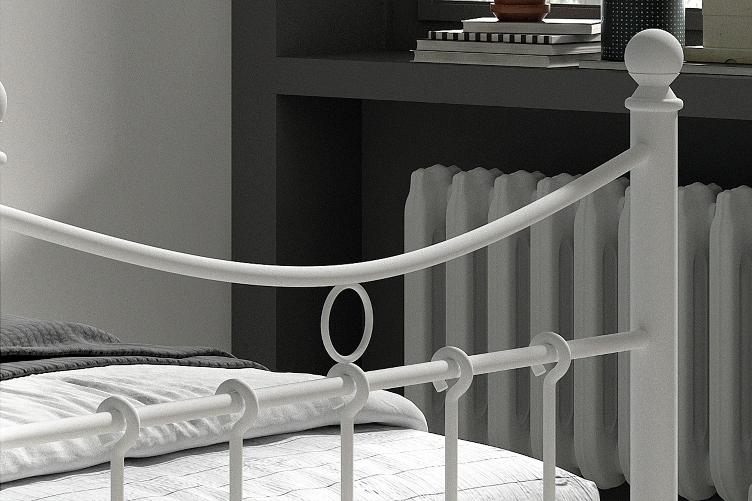 Bed 'Sacha' 90x200 met lattenbodem Wit