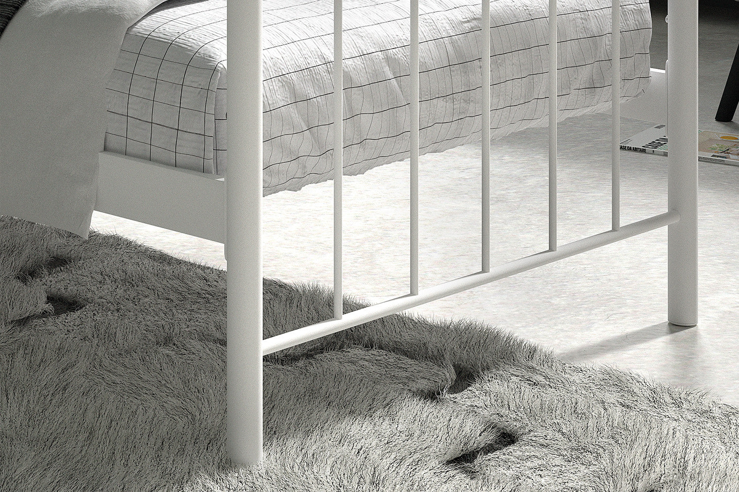 Bed 'Sacha' 90x200 met lattenbodem Wit