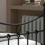 Bed 'Sacha' 90x200 met lattenbodem Zwart