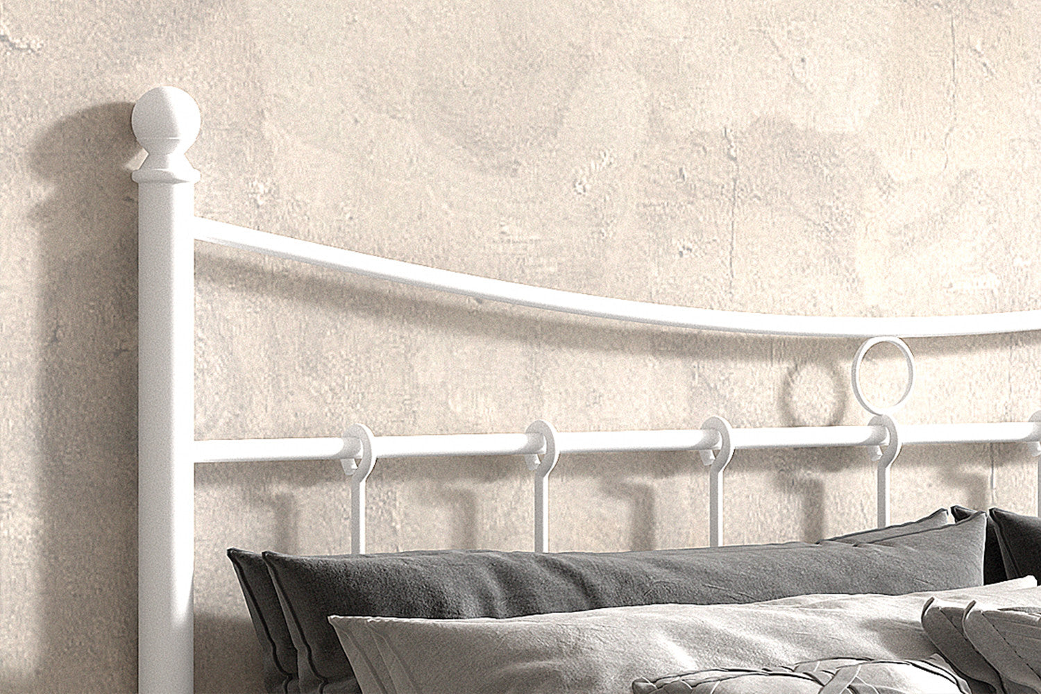 Bed 'Sacha' 140x200 met lattenbodem Wit