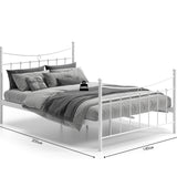 Bed 'Sacha' 140x200 met lattenbodem Wit