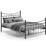 Bed 'Sacha' 140x200 met lattenbodem Zwart
