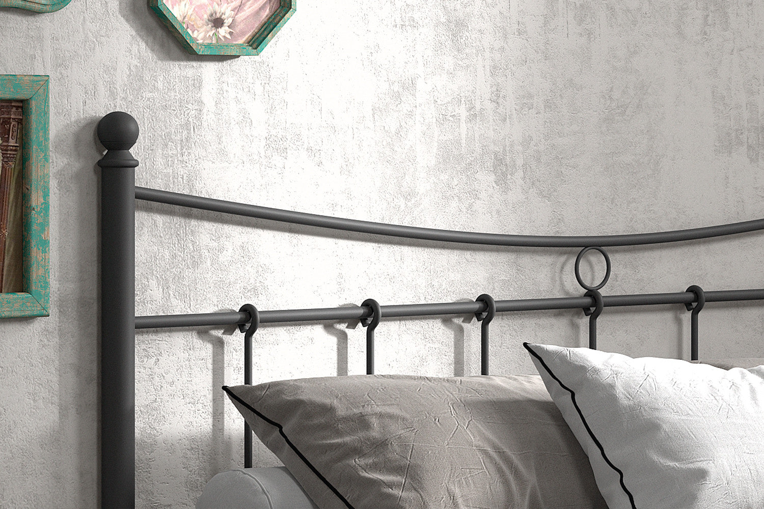 Bed 'Sacha' 160x200 met lattenbodem Zwart