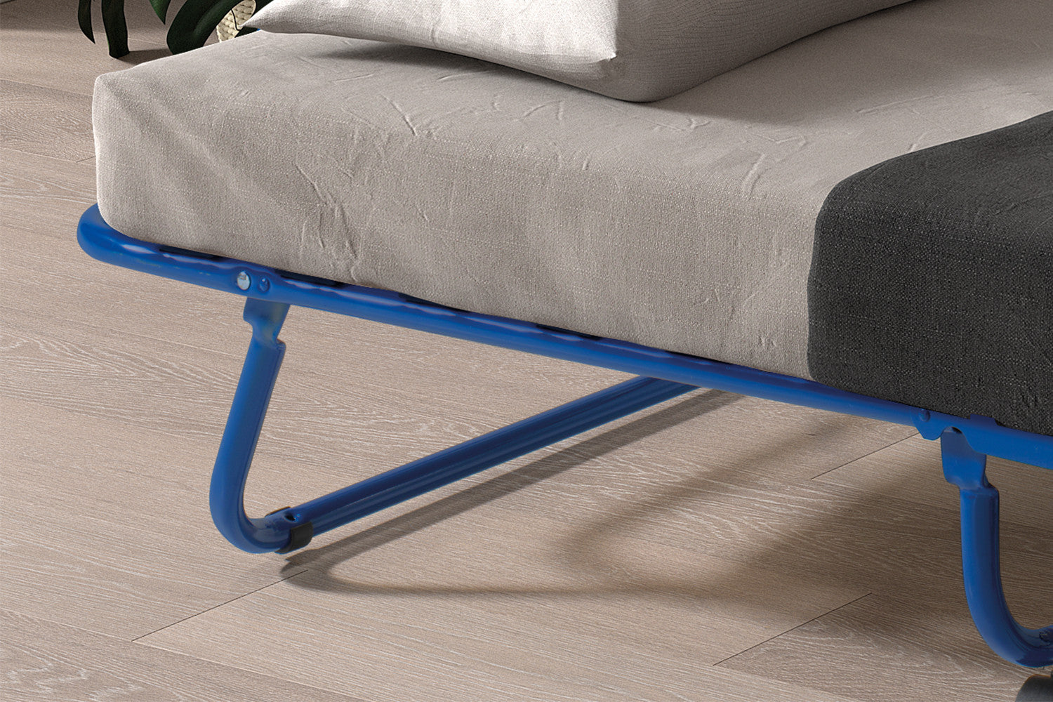 Plooibed 'Safari' 80x190 cm Metaal Blauw