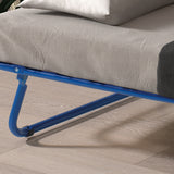 Plooibed 'Safari' 80x190 cm Metaal Blauw