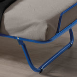 Plooibed 'Safari' 80x190 cm Metaal Blauw