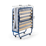 Plooibed 'Safari' 80x190 cm Metaal Blauw