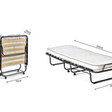 Plooibed 'Bruxelles' 90x200 cm metaal Zwart