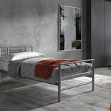Bed 'Sandro' 90x200 met lattenbodem Grijs