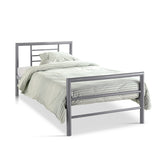 Bed 'Sandro' 90x200 met lattenbodem Grijs