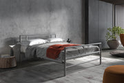 Bed 'Sandro' 140x200 met lattenbodem Grijs