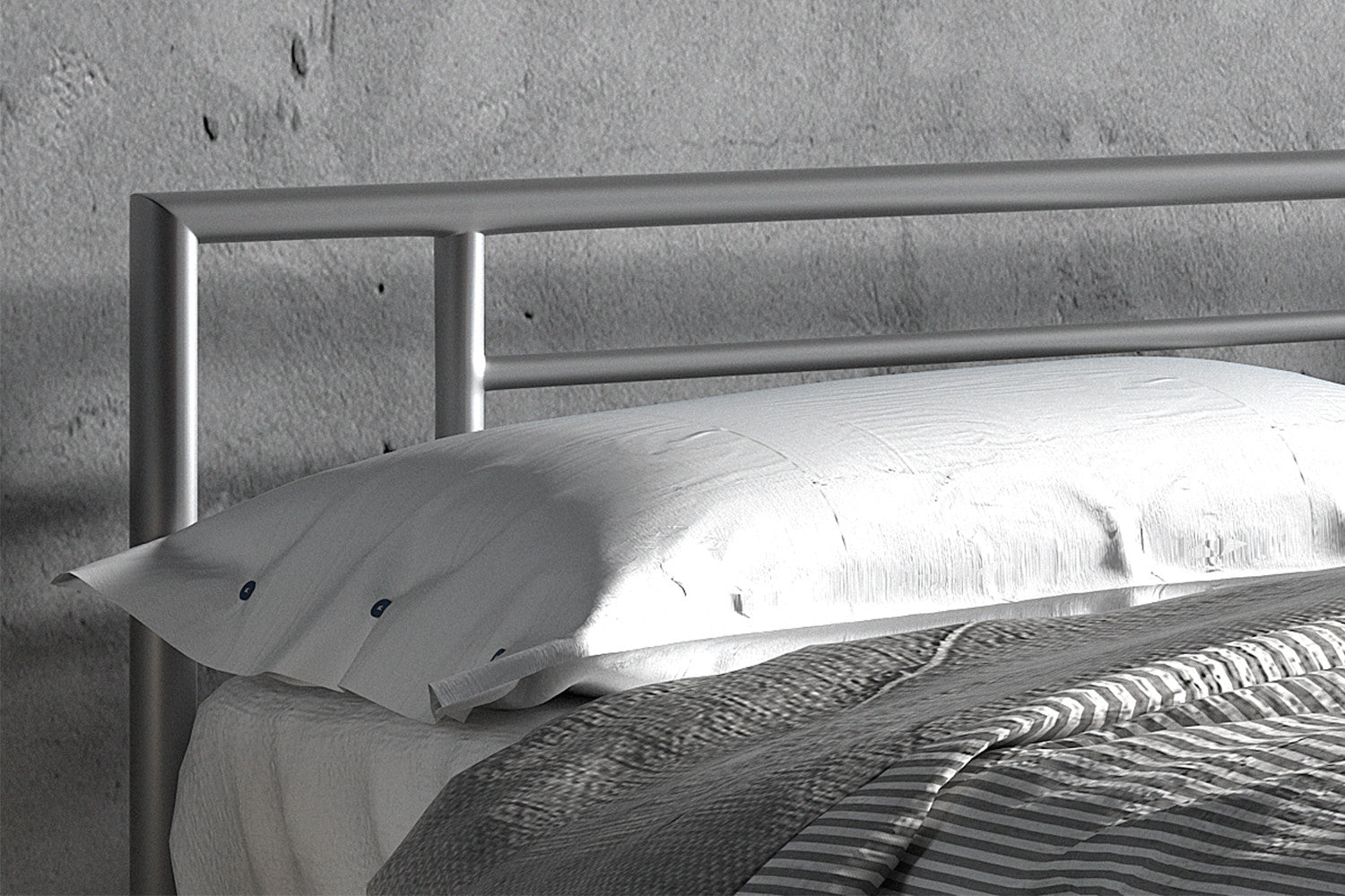 Bed 'Sandro' 160x200 met lattenbodem Grijs