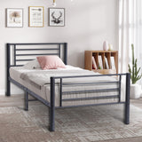 Bed 'Sammy' 90x200 Metaal Donkergrijs