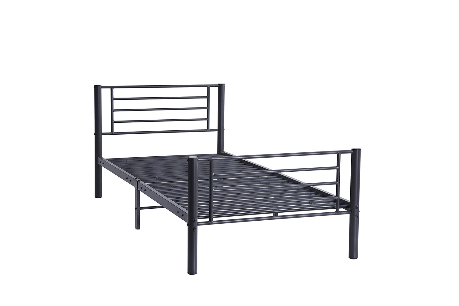 Bed 'Sammy' 90x200 Metaal Donkergrijs