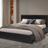 Bed 'Roma' 140x200 met lattenbodem PU Zwart