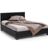 Bed 'Roma' 140x200 met lattenbodem PU Zwart