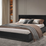 Bed 'Roma' 160x200 met lattenbodem PU Zwart