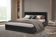 Bed 'Roma' 160x200 met lattenbodem PU Zwart