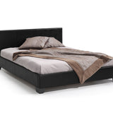 Bed 'Roma' 160x200 met lattenbodem PU Zwart