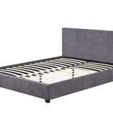 Bed 'Roma' 160x200 met lattenbodem Stof Grijs