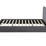 Bed 'Roma' 160x200 met lattenbodem Stof Grijs