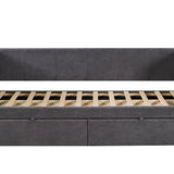 Bed 'Parma' 90x200 met lattenbodem Stof Grijs