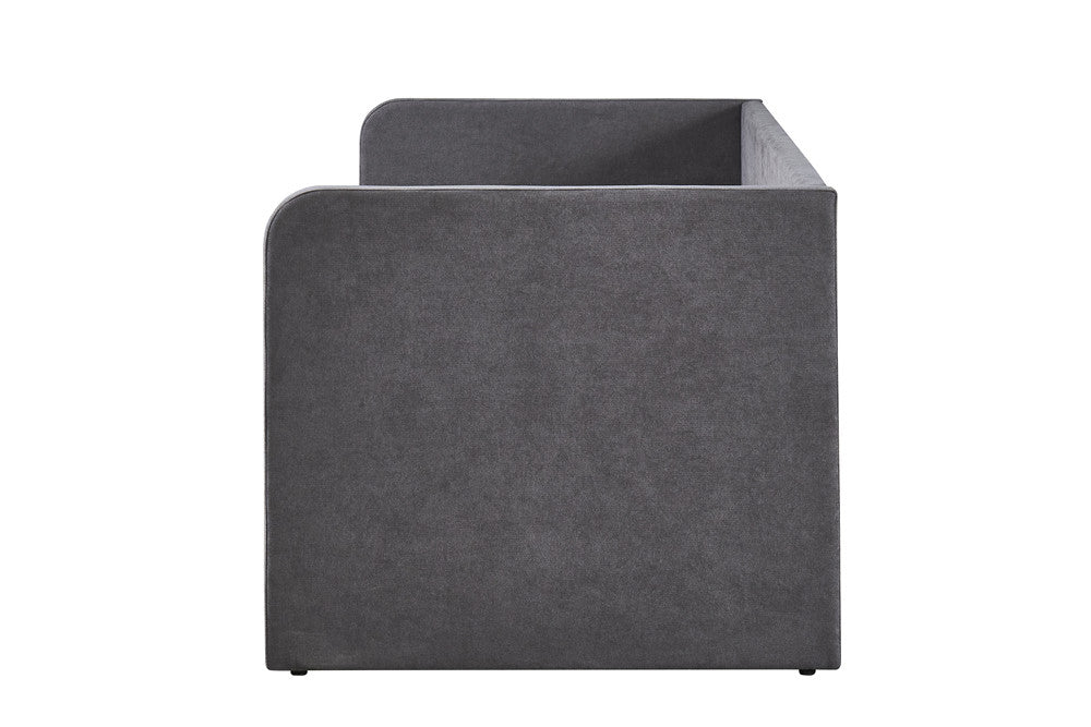 Bed 'Parma' 90x200 met lattenbodem Stof Grijs