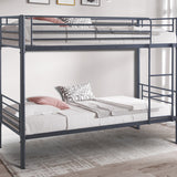 Stapelbed 'Sammy' 90x200 Splitsbaar Metaal Donkergrijs