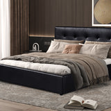 Bed met koffer 'Porto' 160x200 met lattenbodem PU Zwart