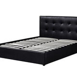 Bed met koffer 'Porto' 160x200 met lattenbodem PU Zwart