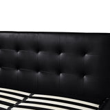Bed met koffer 'Porto' 160x200 met lattenbodem PU Zwart