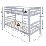 Stapelbed 'Roy' 90x200 Splitsbaar Wit