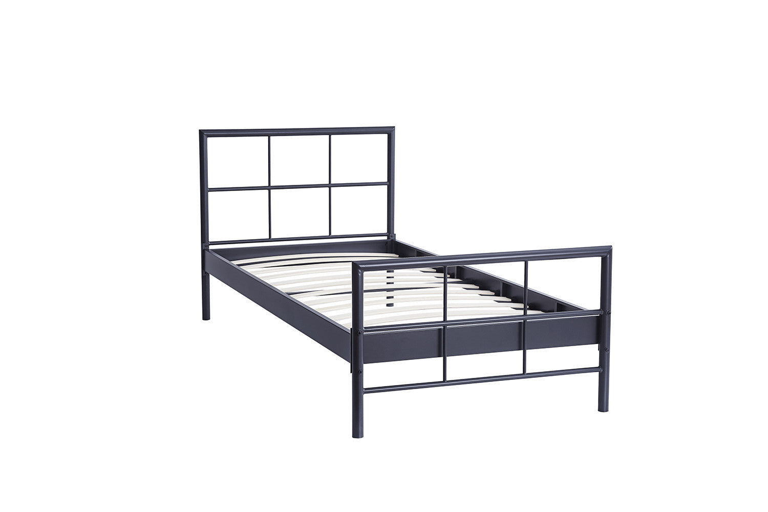 Bed 'Davy' 90x200 Metaal Donkergrijs