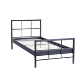 Bed 'Davy' 90x200 Metaal Donkergrijs
