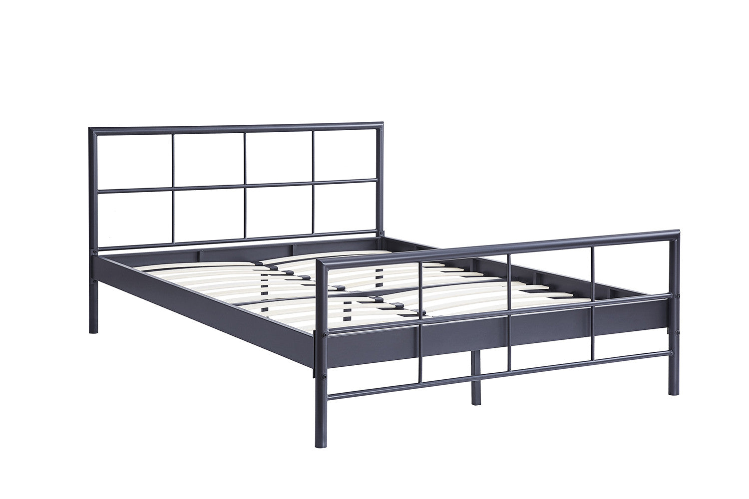 Bed 'Davy' 140x200 Metaal Donkergrijs