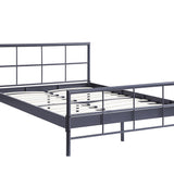 Bed 'Davy' 140x200 Metaal Donkergrijs