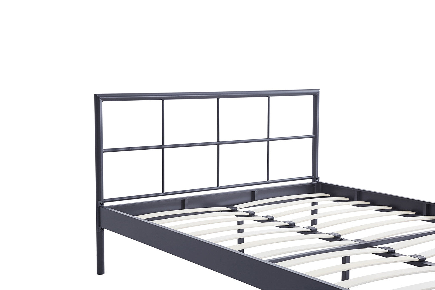 Bed 'Davy' 140x200 Metaal Donkergrijs