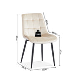 Stoel 'Juta' Fluweel Beige