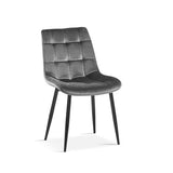 Stoel 'Juta' Fluweel Donkergrijs