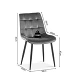 Stoel 'Juta' Fluweel Donkergrijs