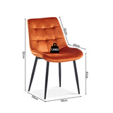 Stoel 'Juta' Fluweel Oranje