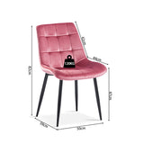 Stoel 'Juta' Fluweel Roze