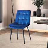 Stoel 'Juta' Fluweel Blauw