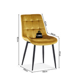 Stoel 'Juta' Fluweel Goud