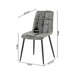 Set van 4 stoelen 'Furas' Vintage PU Grijs