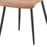 Set van 4 stoelen 'Furas' Vintage PU Cognac