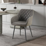 Stoel 'Peron' Micro fiber PU Grijs