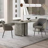 Stoel 'Peron' Micro fiber PU Grijs