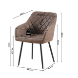 Stoel 'Peron' Micro fiber PU Bruin