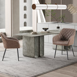 Stoel 'Peron' Micro fiber PU Bruin